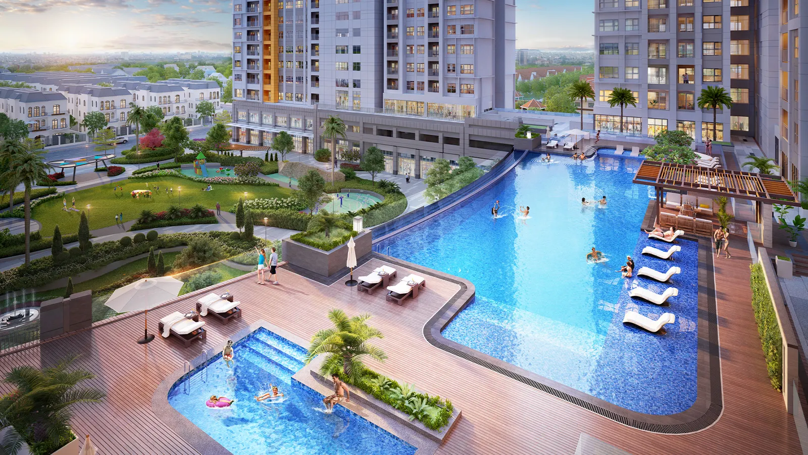 Phối cảnh hồ bơi tràn