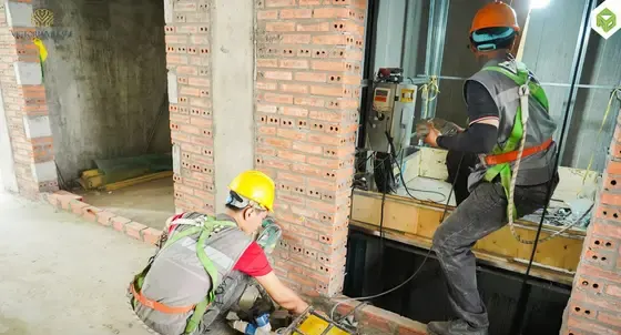 Công đoạn thi công lắp đặt tại các tháp, tháng 09/2025