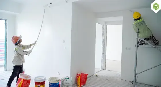 Công tác sơn tường căn hộ, tháng 10/2025