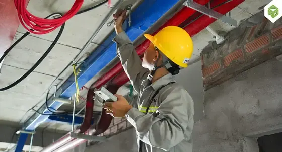 Công tác thi công máng điện hành lang, tháng 10/2025