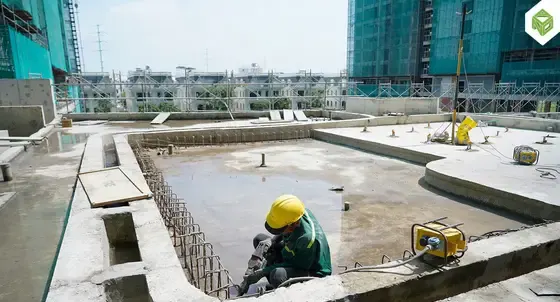 Xử lý chống thấm hồ bơi, tháng 10/2025