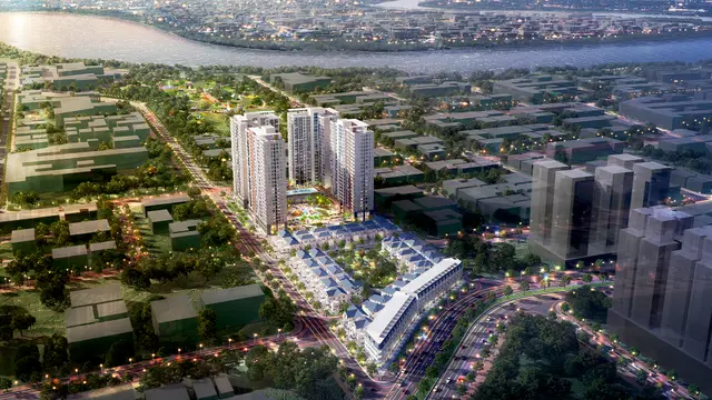 Phối cảnh toàn cảnh về đêm