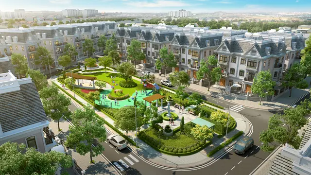 Phối cảnh công viên khu nhà phố