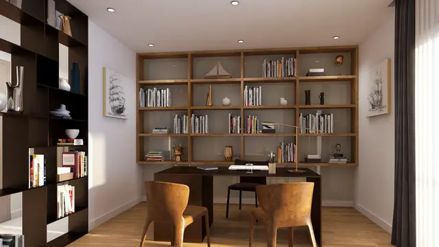 Phối cảnh phòng đọc sách