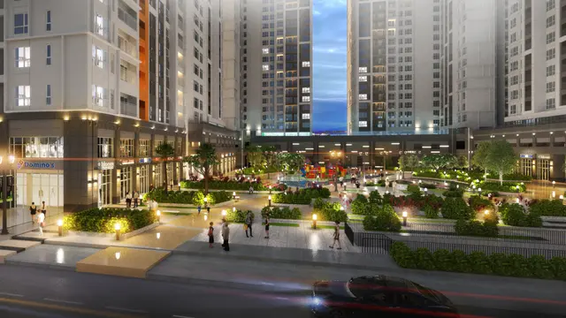 Phối cảnh quảng trường về đêm